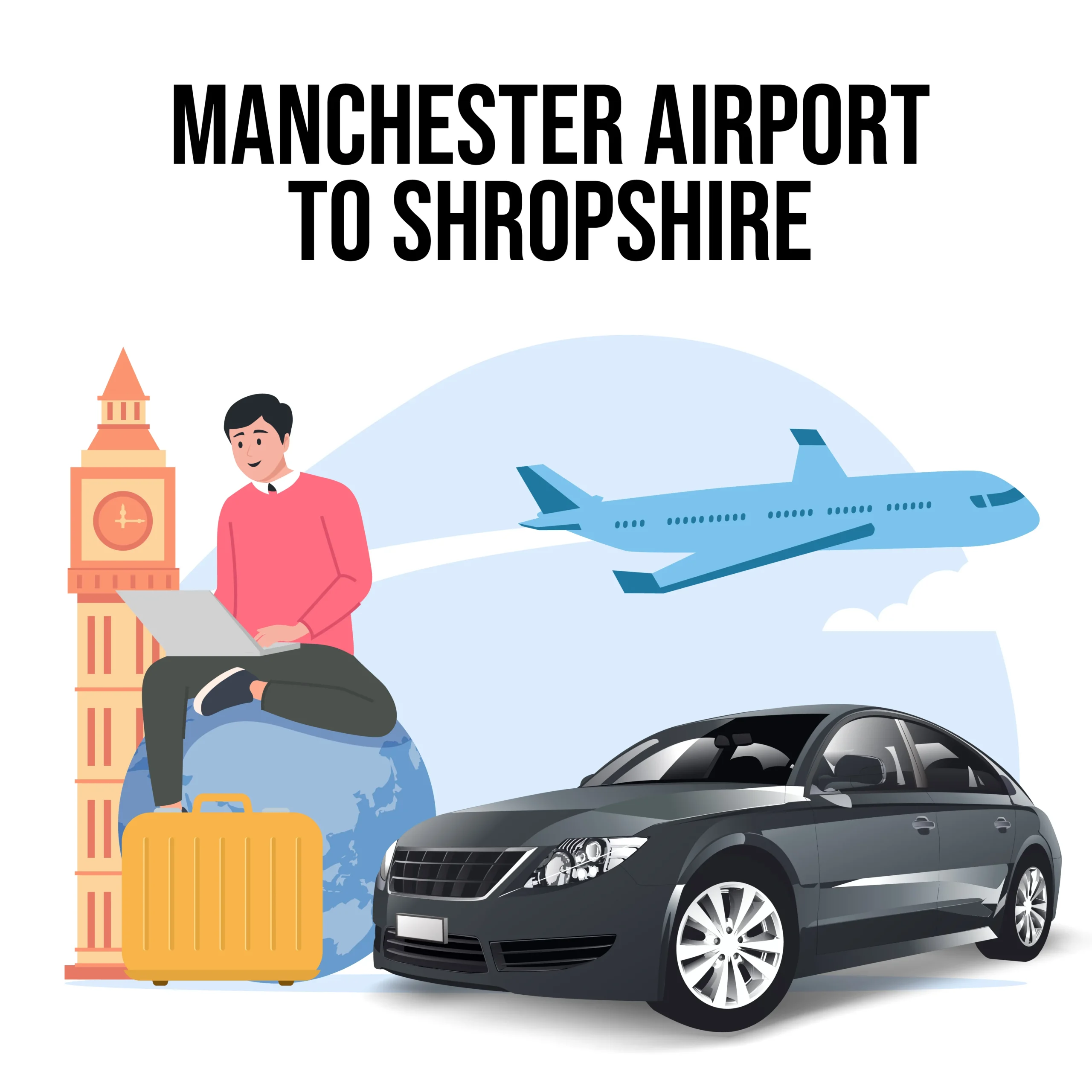 Manchester Airport to Shropshire Taxi