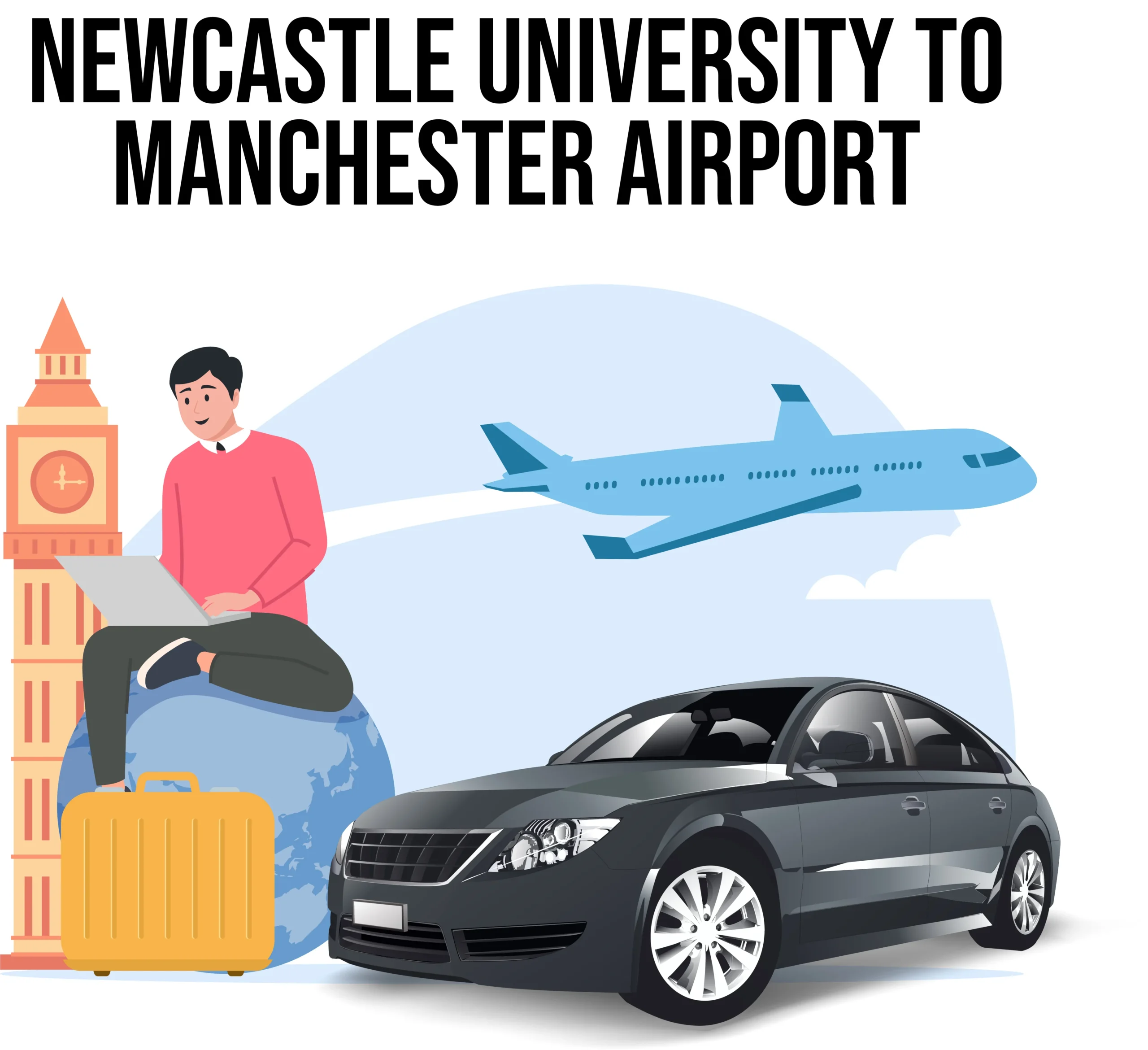 Newcastle University to Manchester Airport Taxi